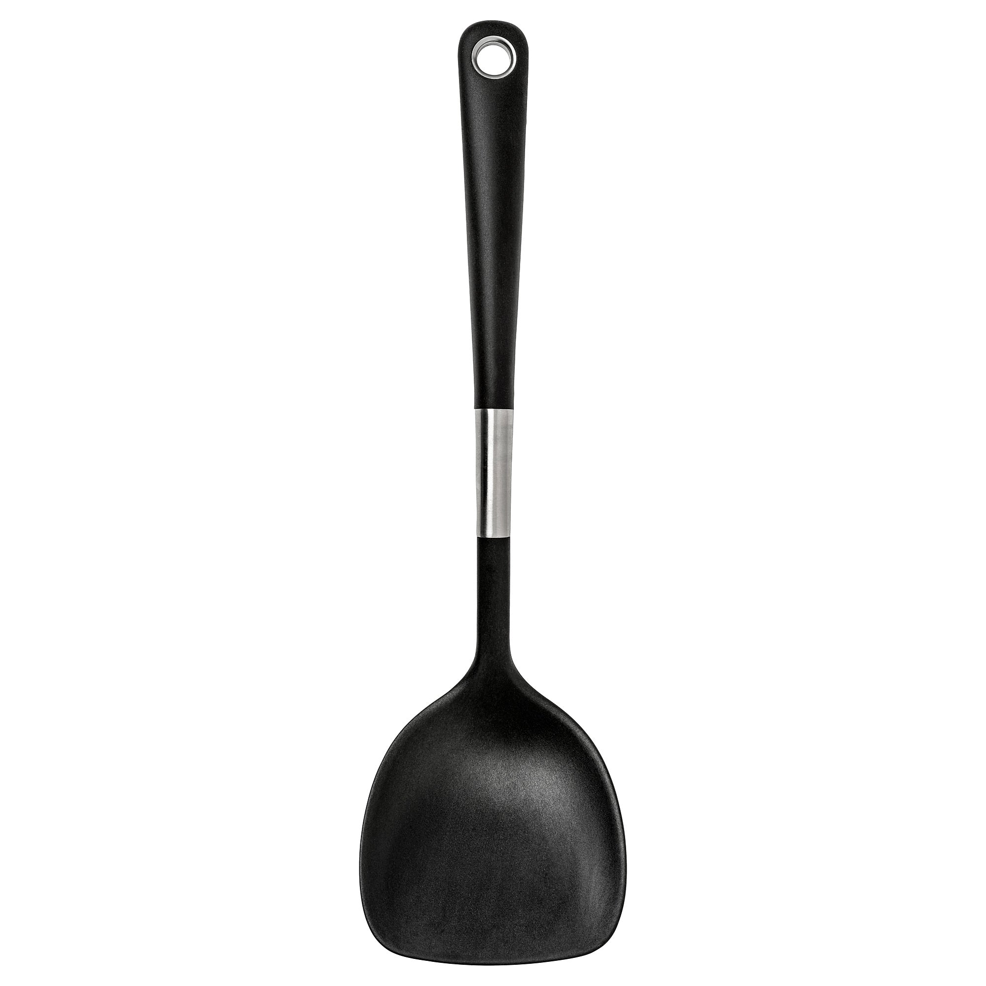 HJALTE Wok spatula, stainless steel/black