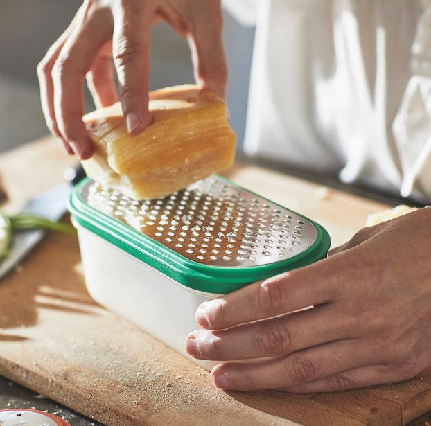 UPPFYLLD Grater with container, set of 4, mixed colours