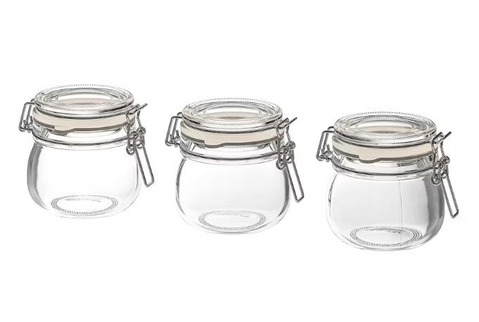 KORKEN Jar with lid, clear glass, 4 oz