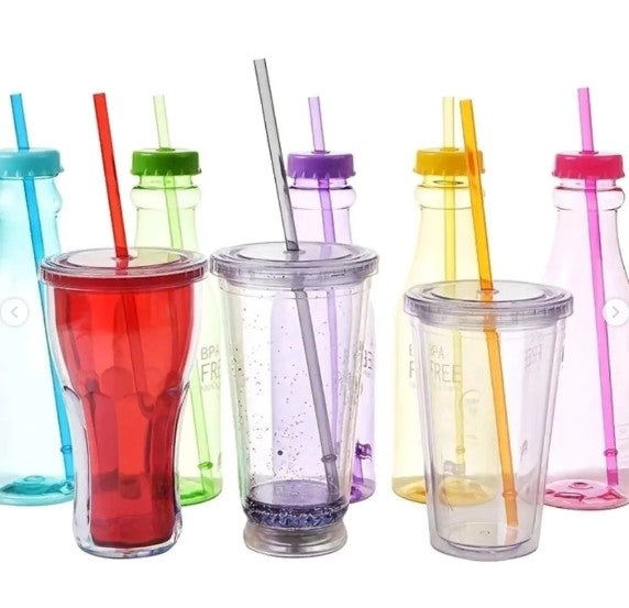 11PCS RAINBOW COLOUR STRAW SET