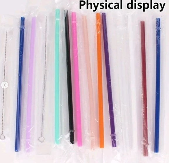 11PCS RAINBOW COLOUR STRAW SET