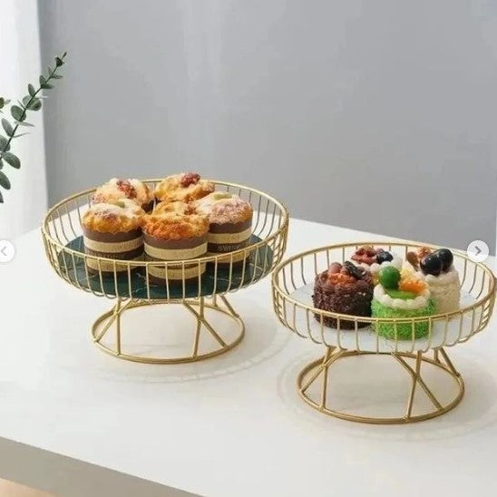 GOLD SERVING STAND