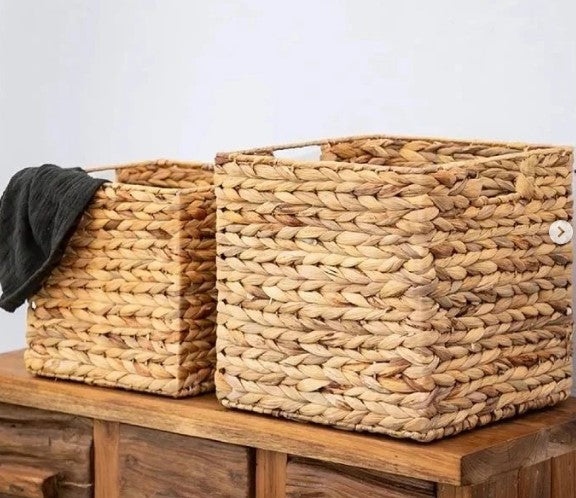 HAND WOVEN STORAGE BASKET