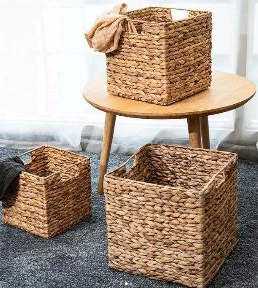 HAND WOVEN STORAGE BASKET