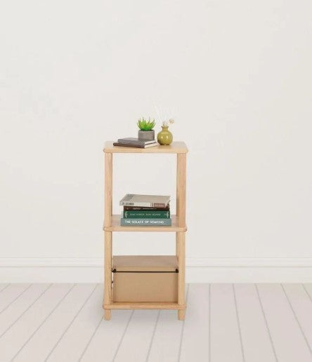 3-TIERED WOODEN SHELF, NATURAL COLOR