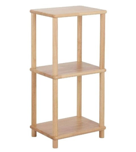 3-TIERED WOODEN SHELF, NATURAL COLOR