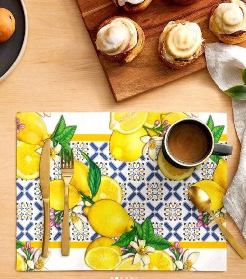 LEMON PATTERN PLACE MAT