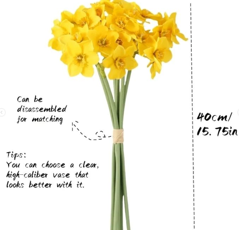 6PCS ARTIFICIAL DAFFODILS BUNDLE