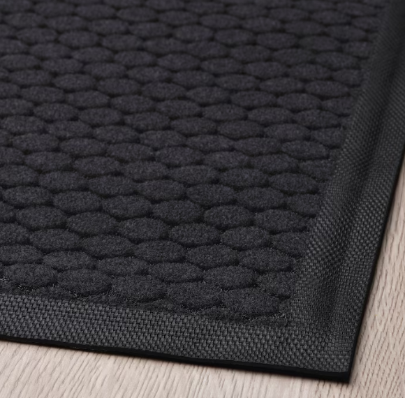 VATTENVERK Door mat, indoor, dark gray