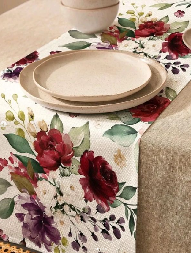 FLORAL PATTERN TABLE RUNNER