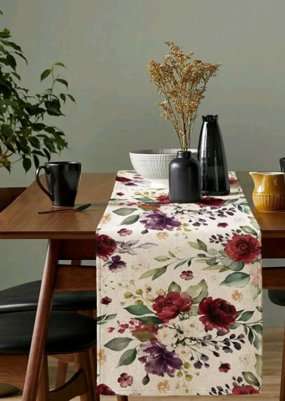 FLORAL PATTERN TABLE RUNNER