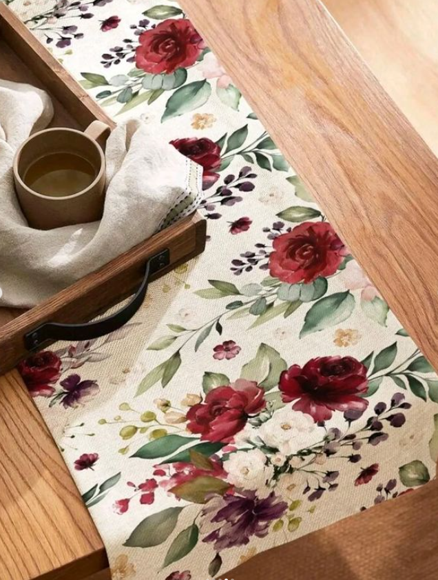 FLORAL PATTERN TABLE RUNNER