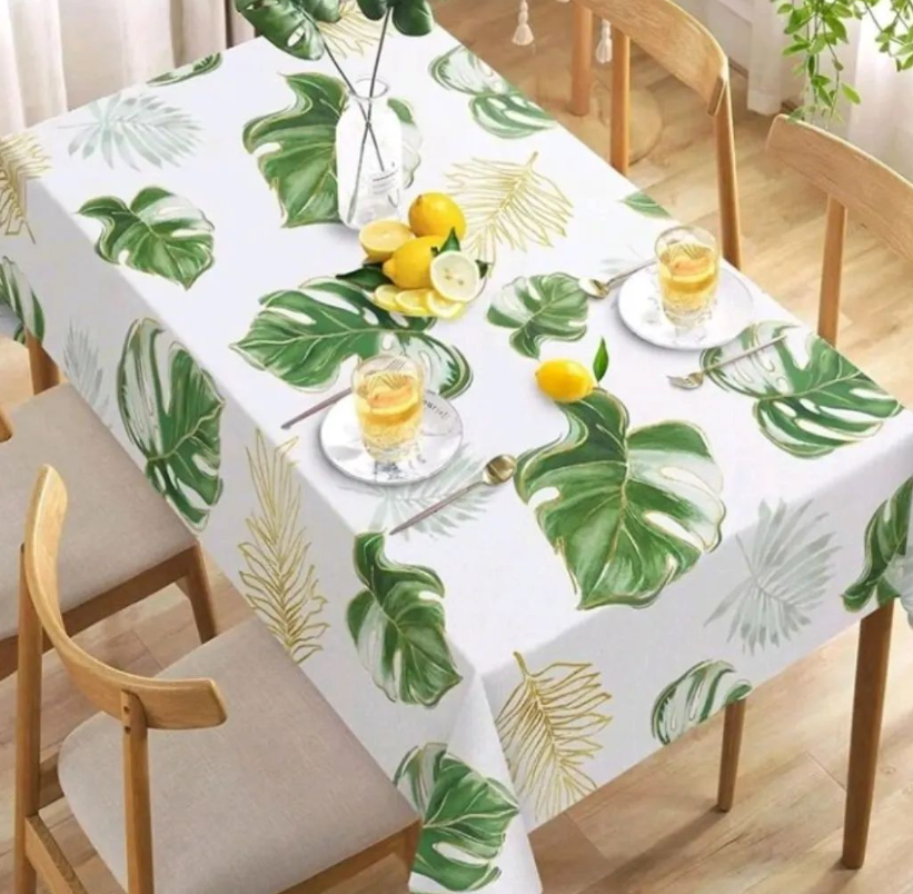 TROPICAL PALM LEAVES TABLE CLOTH