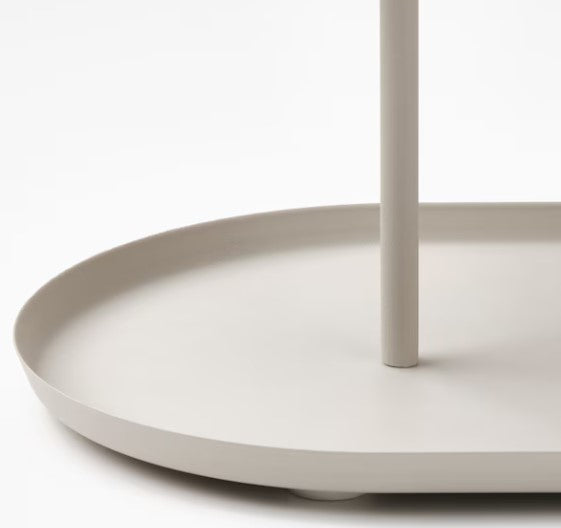 SOMMARÖGA Serving stand, two tiers, light grey-beige