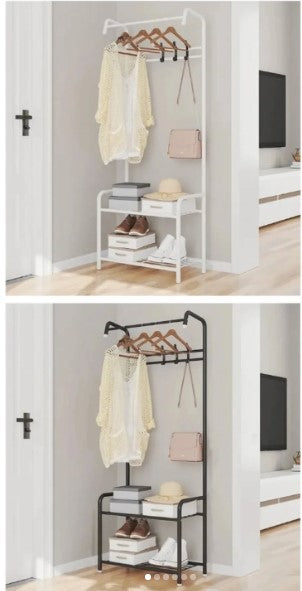 CLOTH RACK WITH SHOE STORAGE