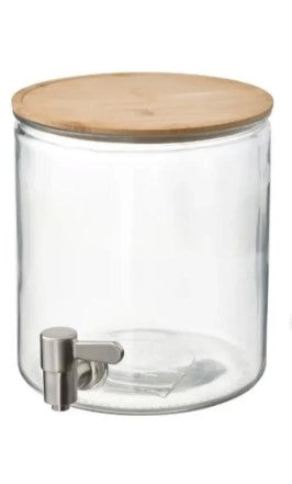 IKEA 365+ Jar with tap, bamboo/clear glass