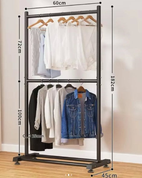 DOUBLE LAYER CLOTH HANGING RACK