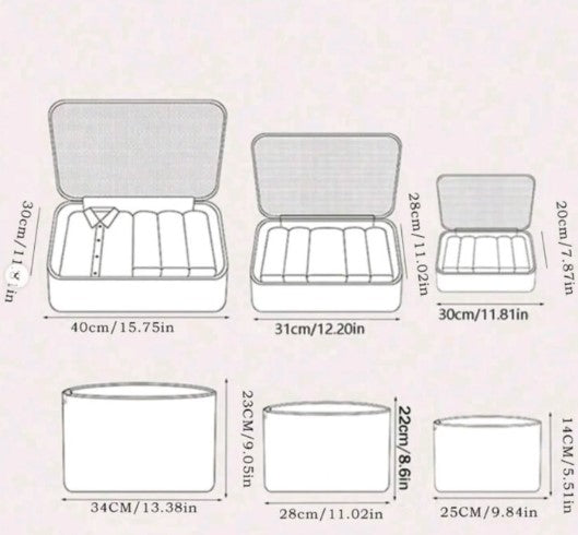 6PCS LUGGAGE ORGANISER SET