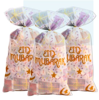 Eid Mubarak Plastic Candy Cookie Bag