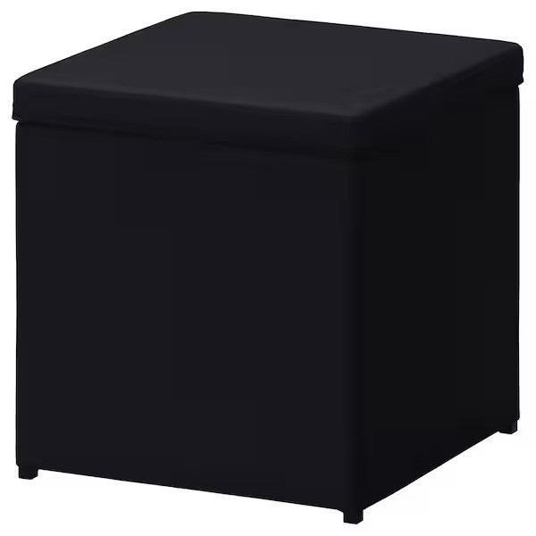 BOSNÄS Footstool with storage, Ransta black