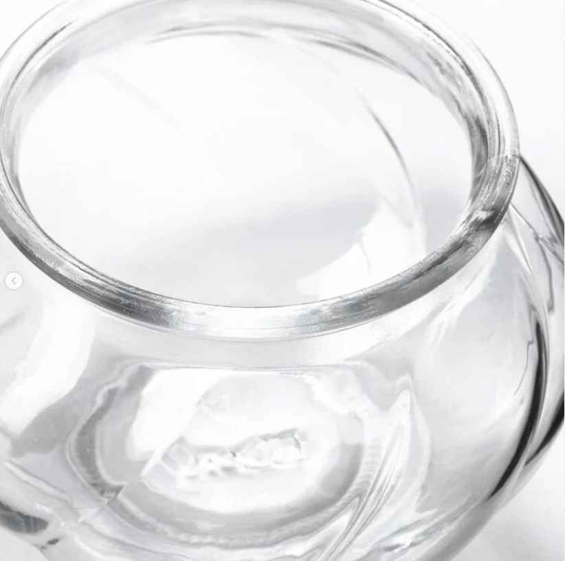 VILJESTARK Vase, clear glass