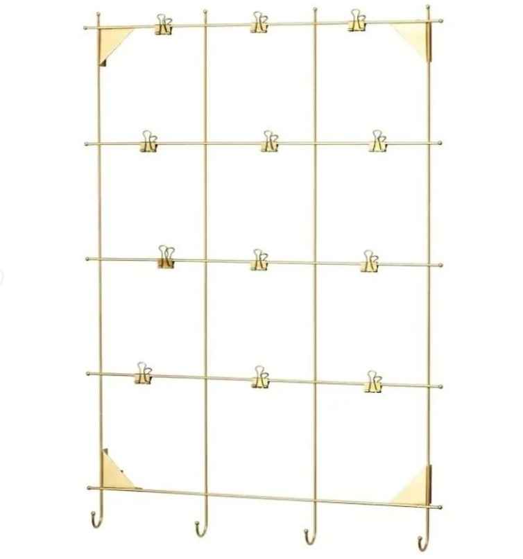 MYRHEDEN Memo board with clips, brass-colour