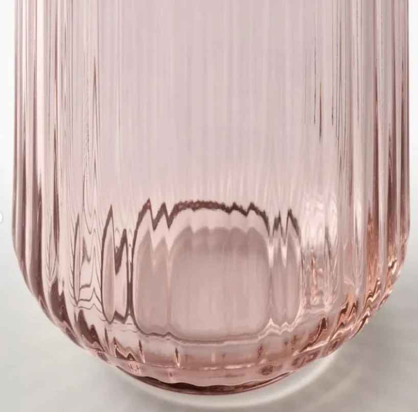 GRADVIS Vase, light pink, glass