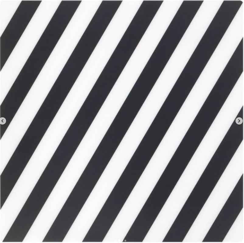 PIPIG Place mat, striped/black/white