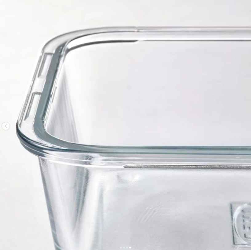 IKEA 365+ Food container, rectangular/glass