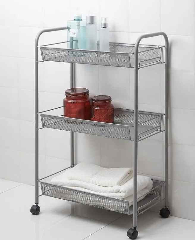 HORNAVAN Trolley, White / Grey