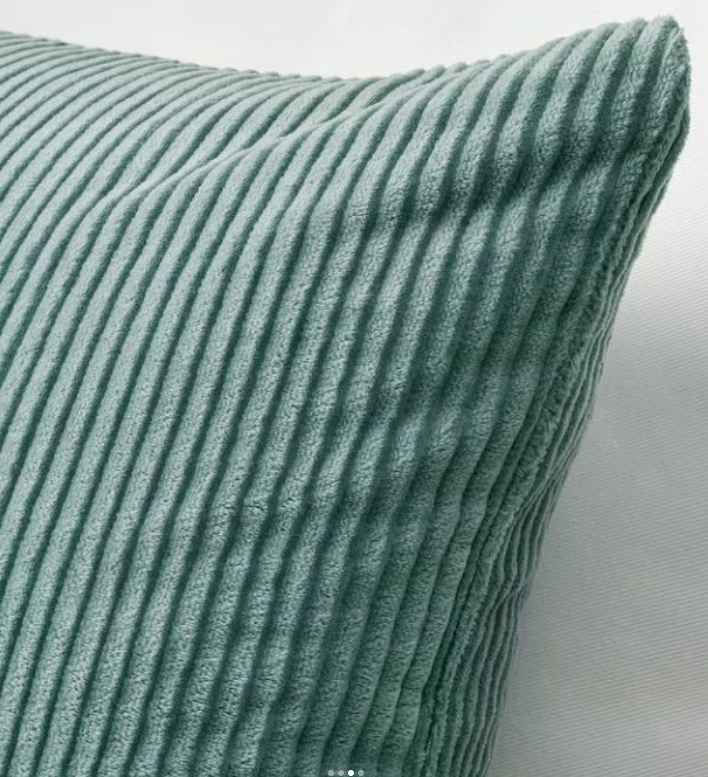 ÅSVEIG Cushion cover, grey-turquoise