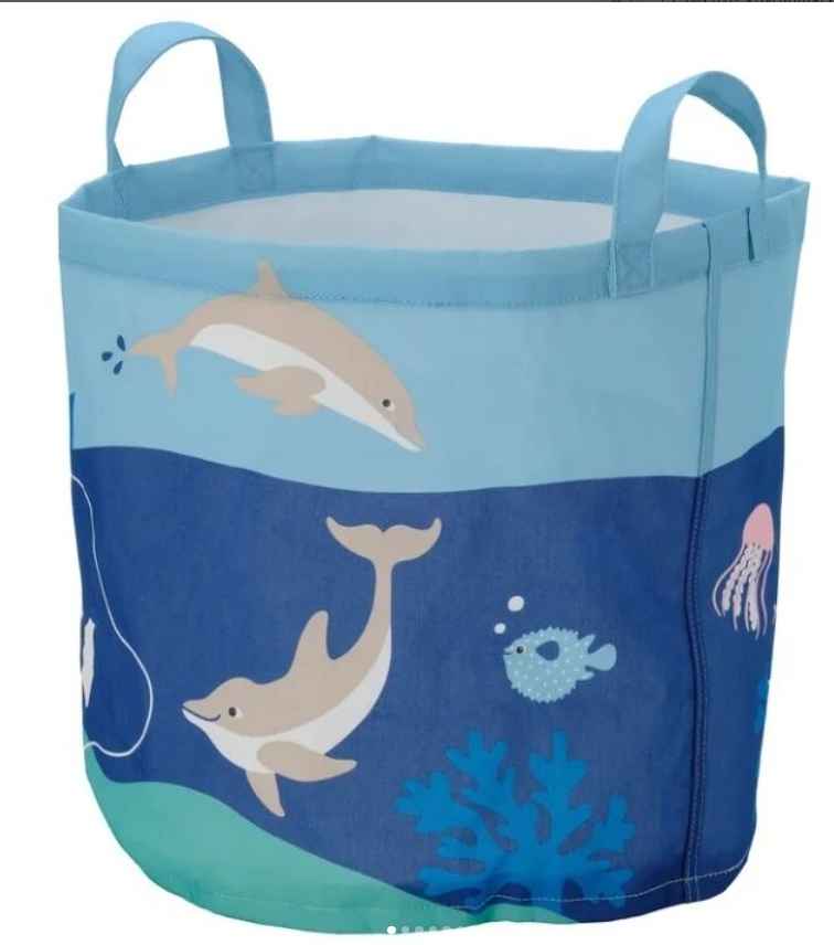 BLÅVINGAD Storage bag, ocean animals pattern/multicolour