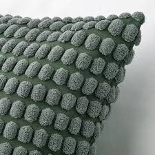 SVARTPOPPEL Cushion cover, grey-green