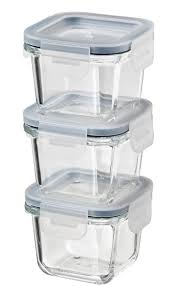 IKEA 365+ Food container with lid, square/glass