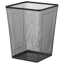 DRÖNJÖNS Wastepaper basket, black, steel