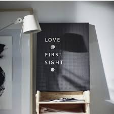 SVENSÅS Pegboard with letters, dark grey