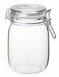 KORKEN Glass jars 1L