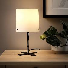 BARLAST Table lamp, black/white