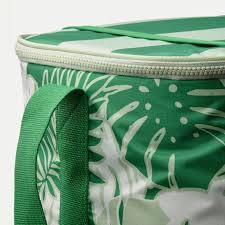 SOMMARFLOX Cooling bag, patterned/bright green