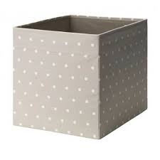 DRÖNA Box, beige/dotted