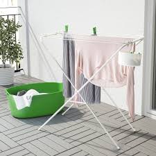 JÄLL Steel Drying rack, in/outdoor, white