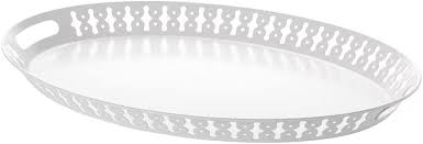 ROMANTISK Steel tray, white