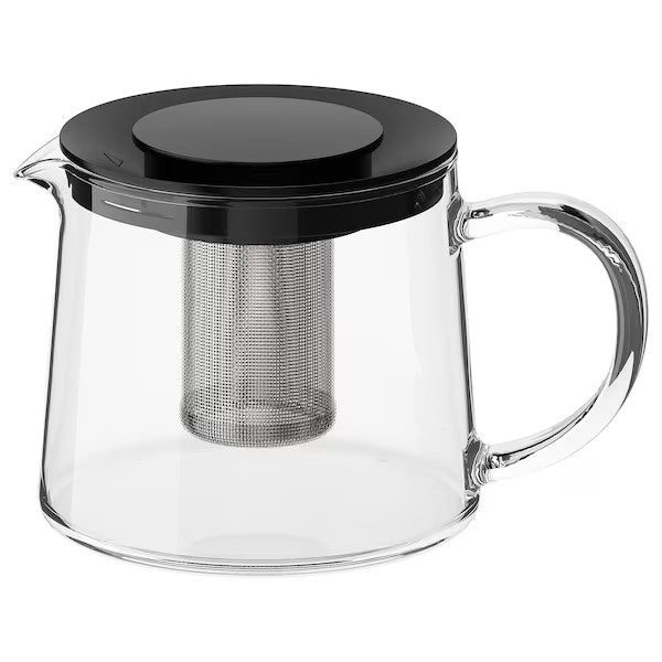 RIKLIG Teapot, glass, 0.6 l