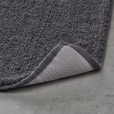 SÖDERSJÖN Bath mat, dark gray, 20x31 "