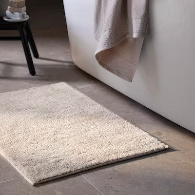 SÖDERSJÖN Bath mat, light beige, 20x31 "