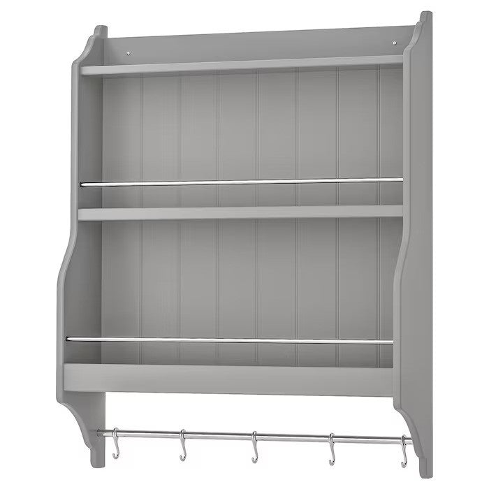 TORNVIKEN Plate shelf, grey, 80x100 cm