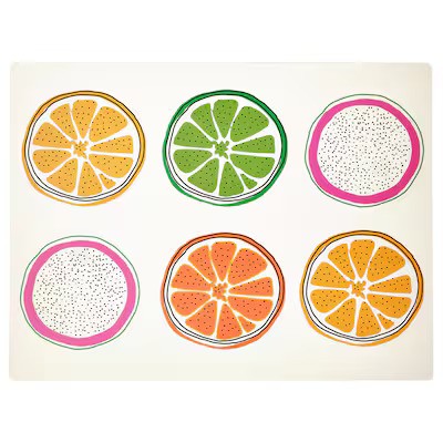 TORVFLY Place mat, patterned/multicolour