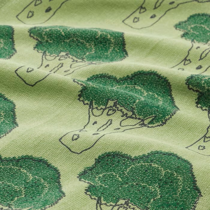 TORVFLY Tea towel, 4 pcs, patterned/green, 30x40 cm