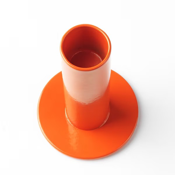 TUVKORNELL Candle holder, set of 3, orange