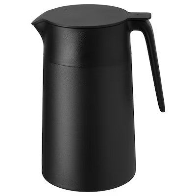 UNDERLÄTTA Vacuum flask, black, 1.2 l